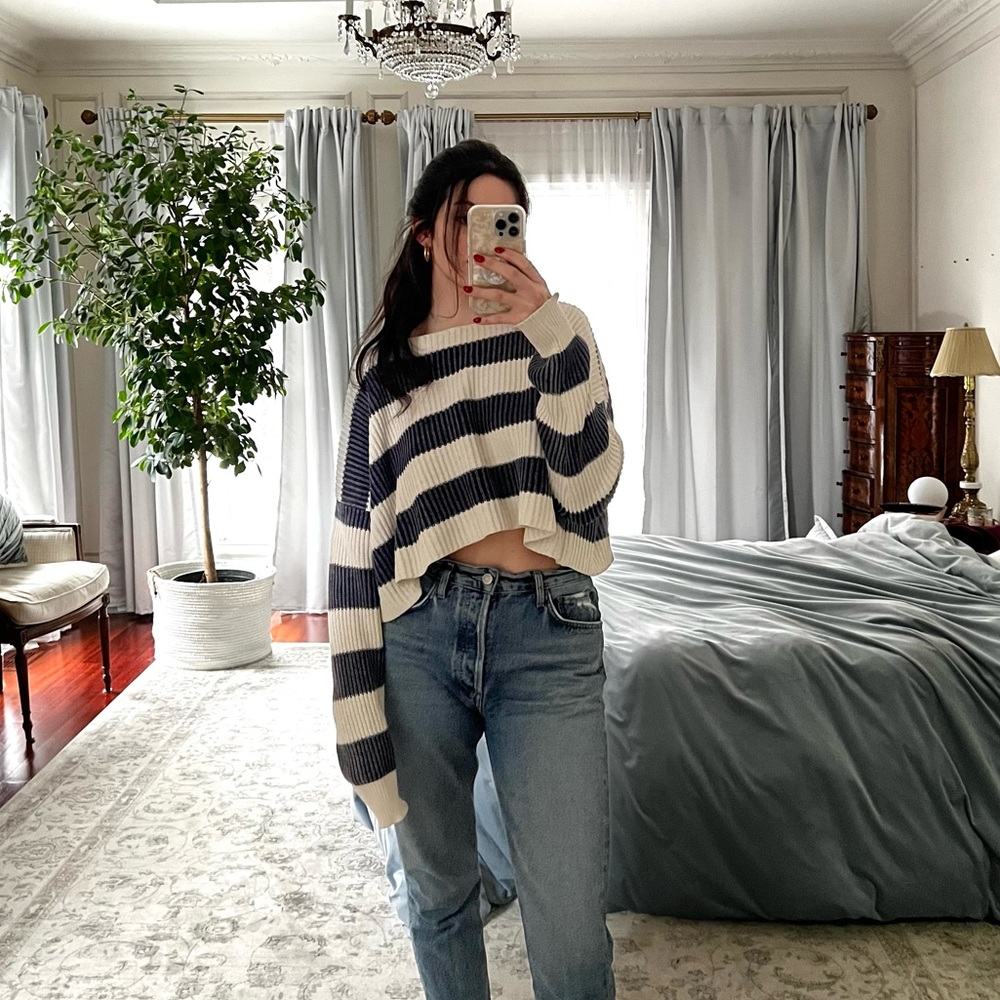 Free People Cropped Sweater